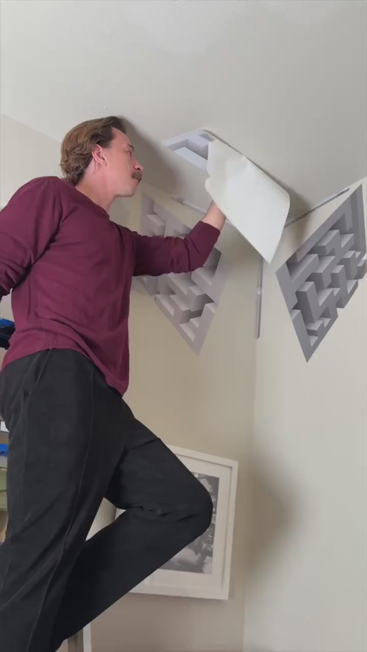 3D Cube Illusion Wall Sticker